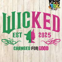 Wicked Changed For Good Embroidery Design, Wicked Musical Inspired Embroidery Sweatshirt Noahs Ark Box