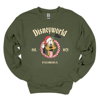 Retro Disney Matching Characters Christmas Trip T_Shirt_ Vintage Mickey Minnie, Donald_ Goofy_ Pluto Holiday Tee Comfort  Noahs Ark Box Family Tee Colors