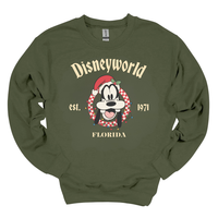 Retro Disney Matching Characters Christmas Trip T_Shirt_ Vintage Mickey Minnie, Donald_ Goofy_ Pluto Holiday Tee Comfort  Noahs Ark Box Family Tee Colors