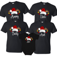 Christmas Reindeer Santa Hat Shirts | Disney Christmas | Santa Matching Pajama Shirts 