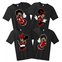 Custom Afro Mickey and Minnie Family Disney Shirts
