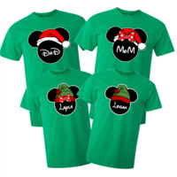 Disney Christmas Family Mickey and Minnie Santa Custom T-Shirts