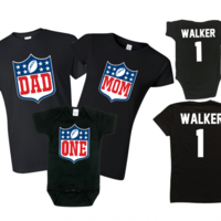 Family Birthday Football Body Suit "ONE"