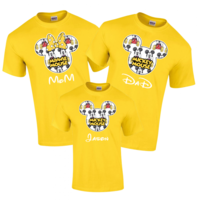 Custom Disney Family Crayon Mickey Sketch and Friends T-Shirt