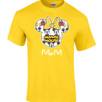 Custom Disney Family Crayon Mickey Sketch and Friends T-Shirt