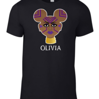 Custom Disney Black Panther Super Hero Mickey Mouse and Minnie Mouse T-Shirt