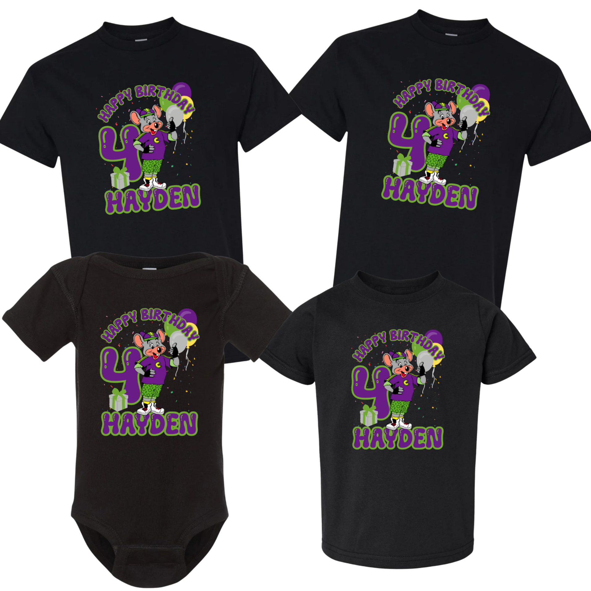 Personalization Chuck E Cheese Birthday Boys Shirt | Chuck E Cheese Birthday Shirt | Chuck E Cheese Theme Party Shirt | Birthday Boys Shirt