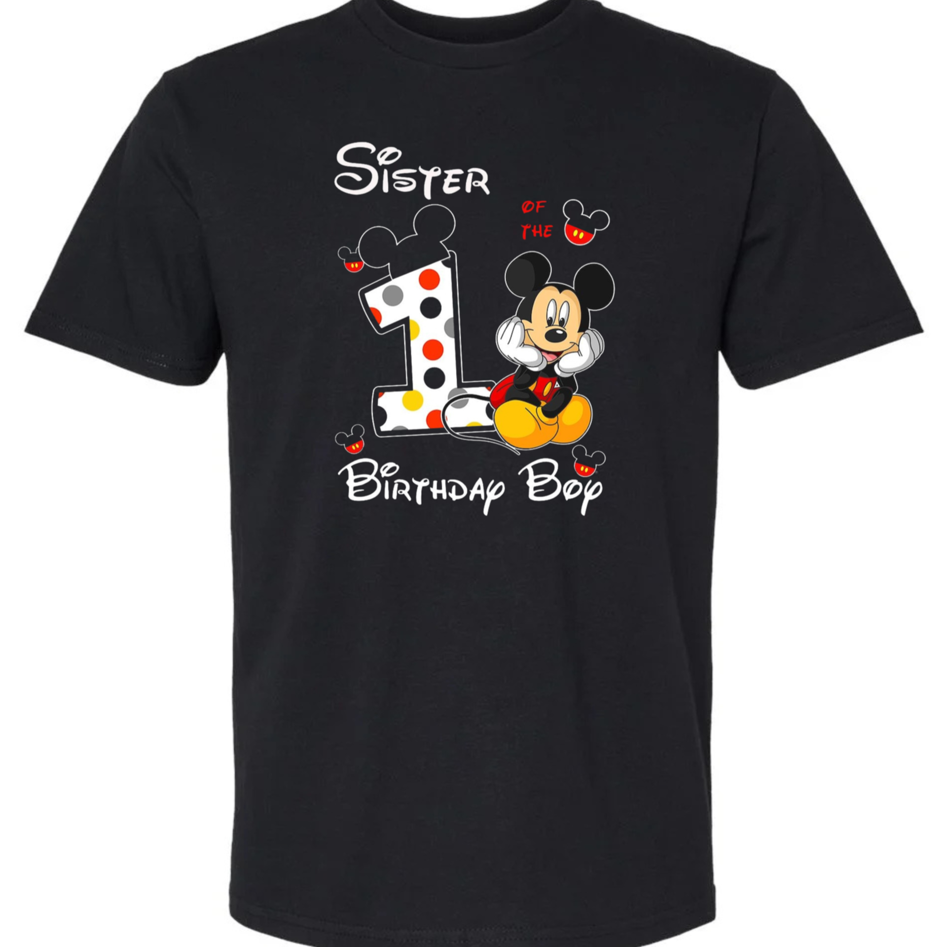 Mickey Mouse 1st Birthday Family Shirts, Iron On Heat noahs ark boxs daddy