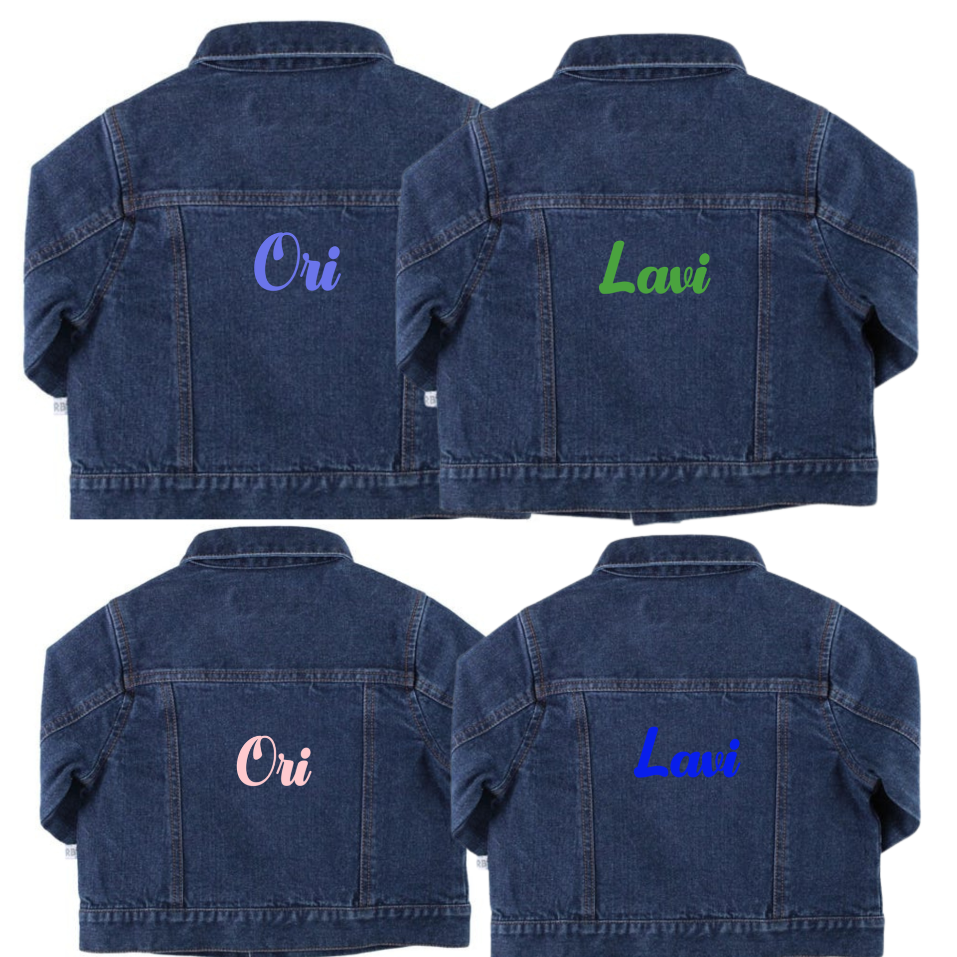 CUSTOM REQUEST Embroidery Name  Infant Jean Jackets 
