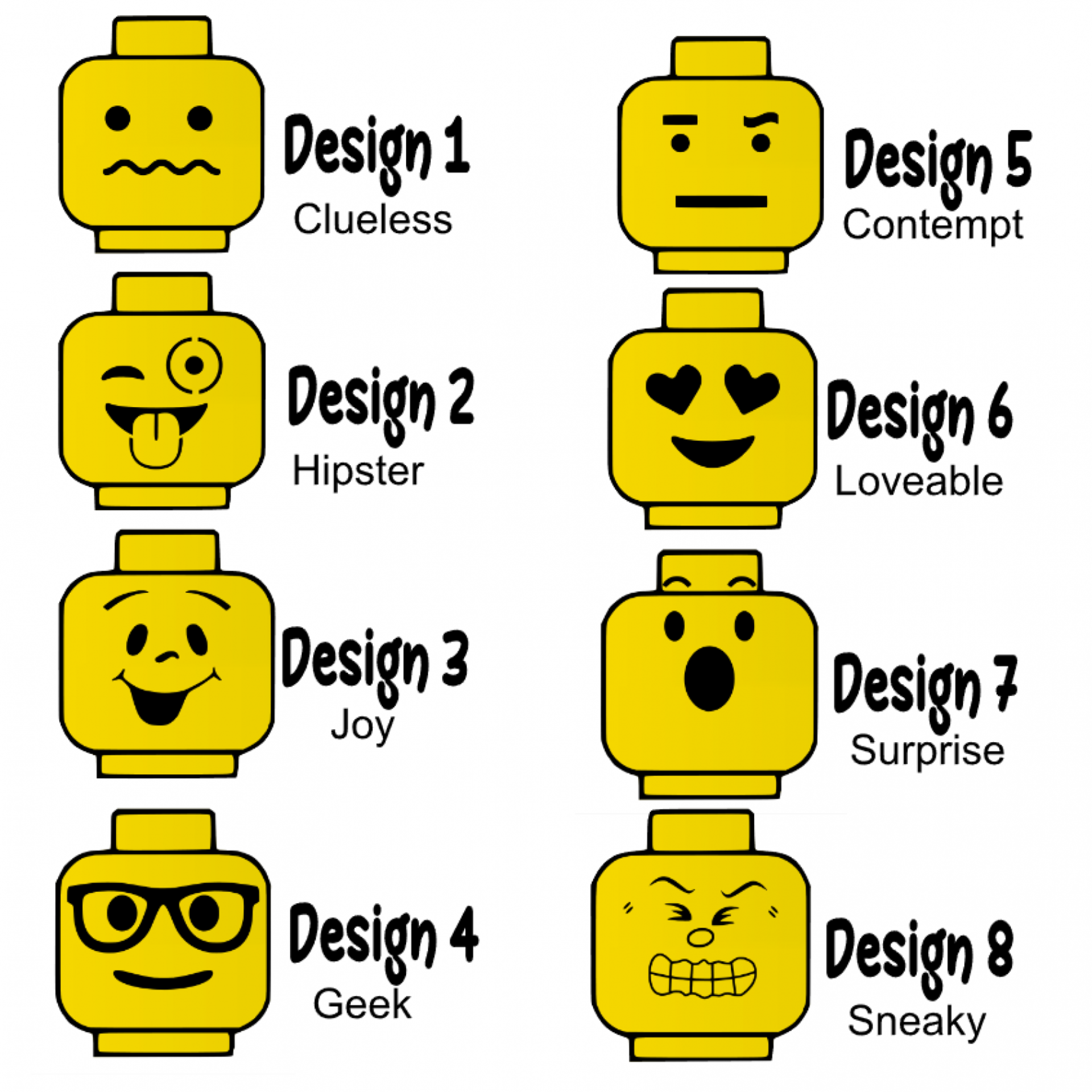 Lego Personalized Family Shirts with Facial Expression Legoland T-Shirts