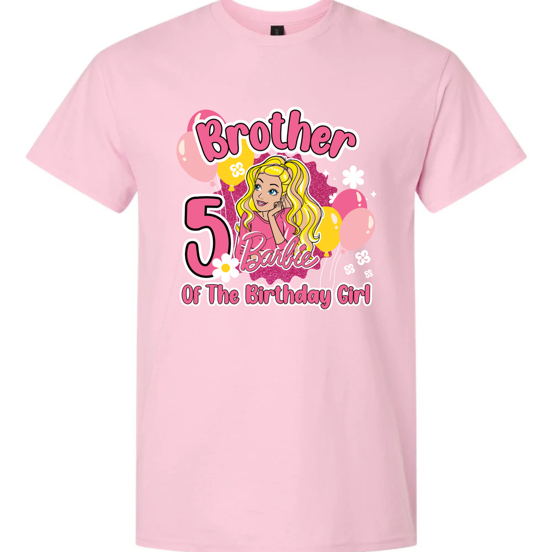 Personalized Birthday Girl T-Shirt Family Celebration, Blonde Doll Design  T-shirt Theme