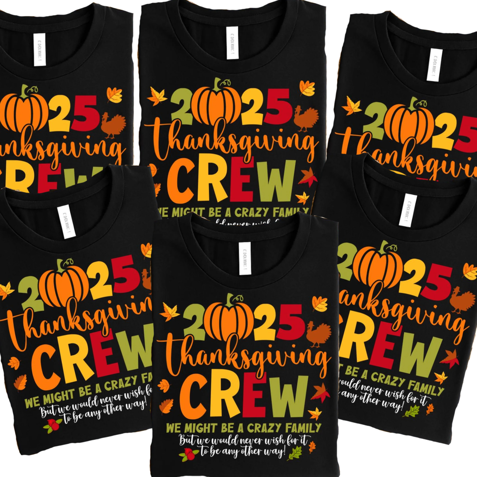 Thanksgiving Crew Family Matching Shirts 2025