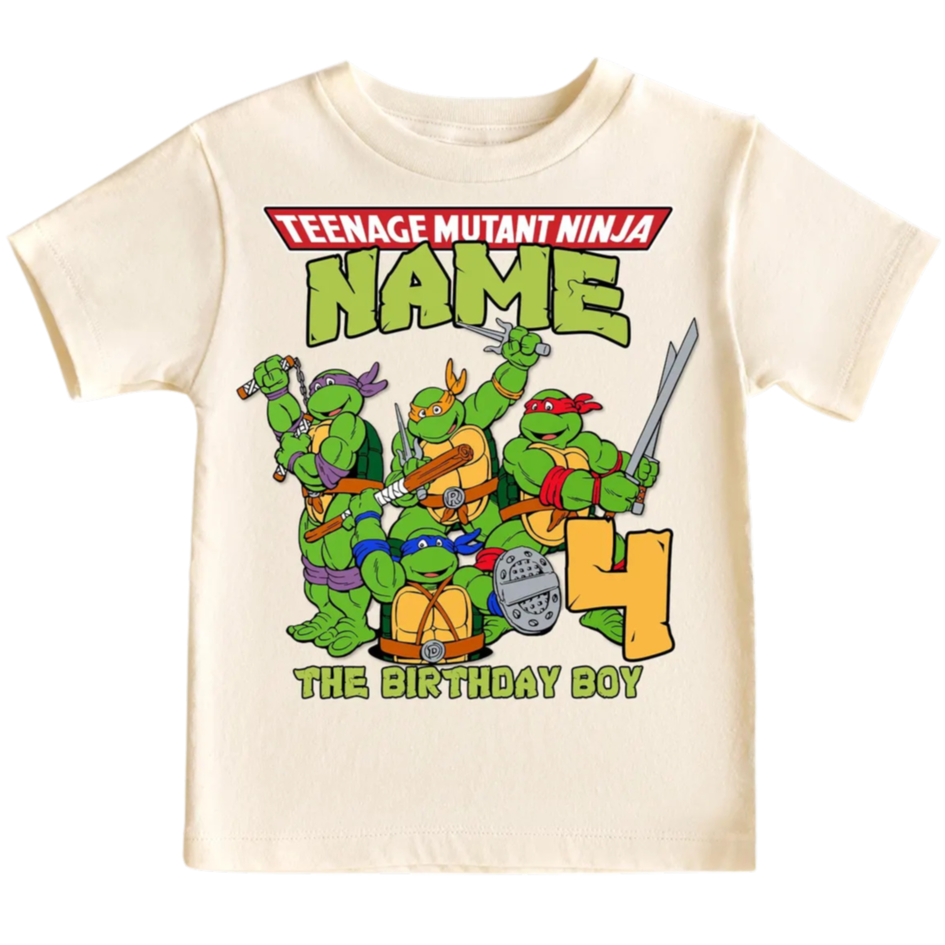 Turtles Birthday Family Matching T-shirt, Custom Turtle Birthday Party T-shirt,Turtles Matching T-shirt,Movie Toddler Tee, Green Turtles Tee