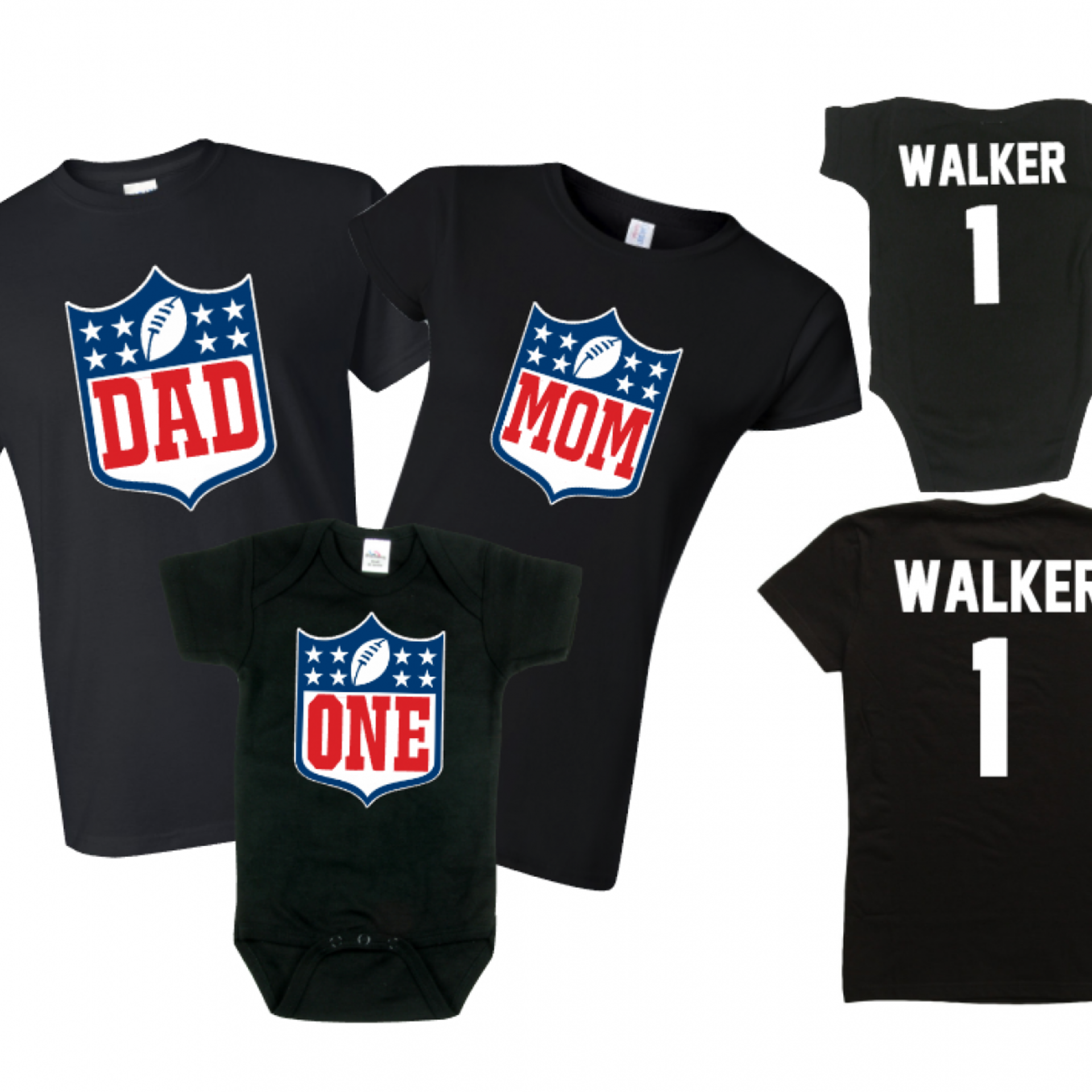 Family Birthday Football Body Suit "ONE"