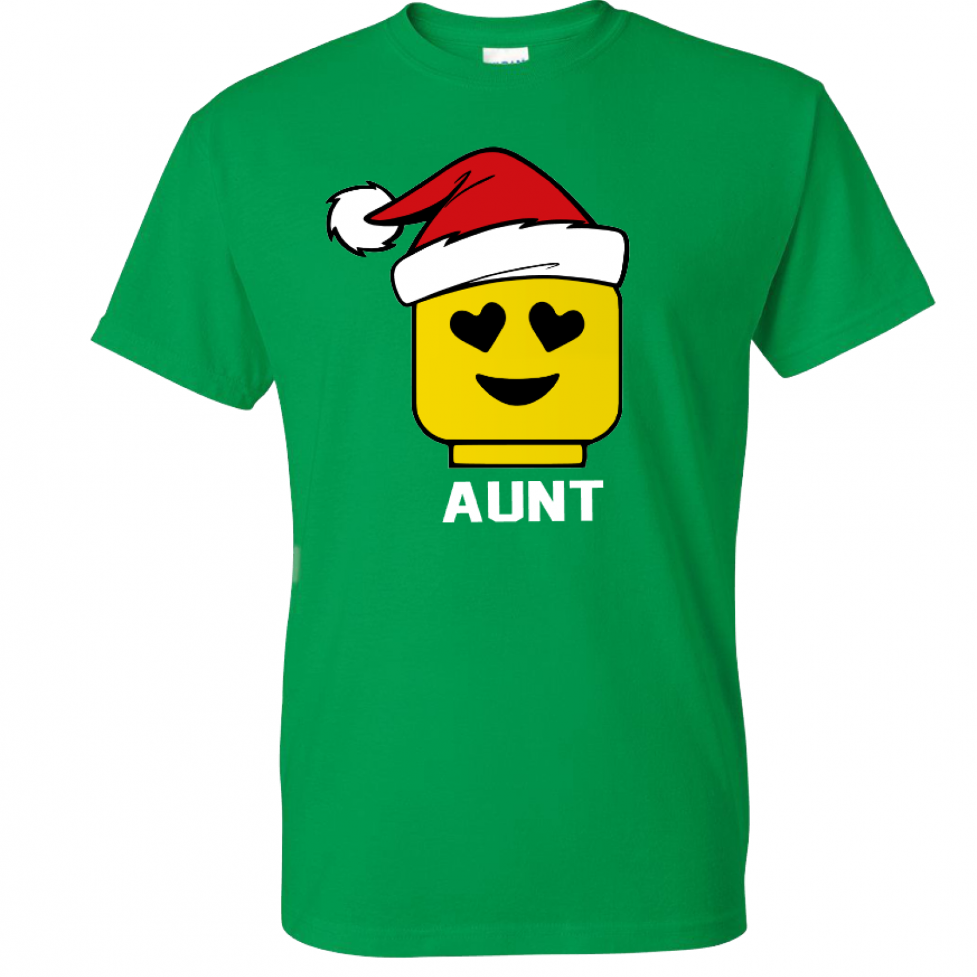 Santa Hat Lego Personalized Family Shirts with Facial Expression Legoland T-Shirts