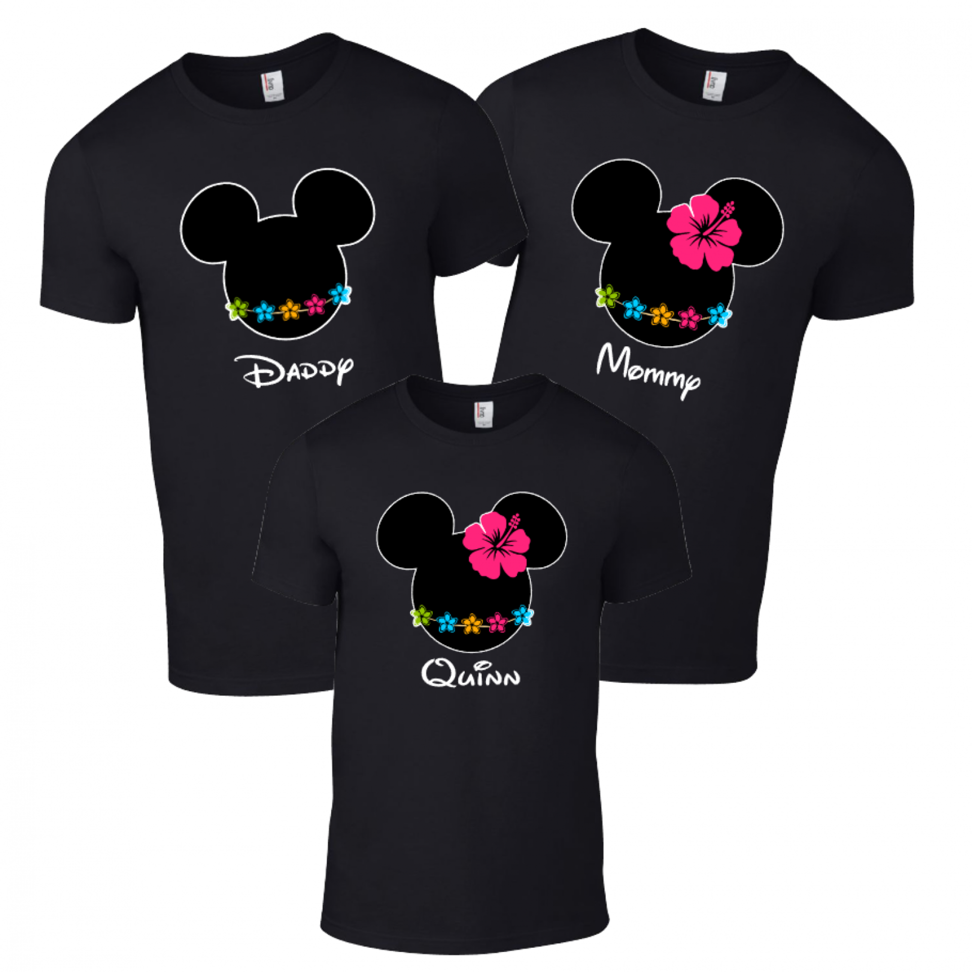 Custom Disney Aulani Hawaii Family Mickey Mouse and Minnie Mouse T-Shirt