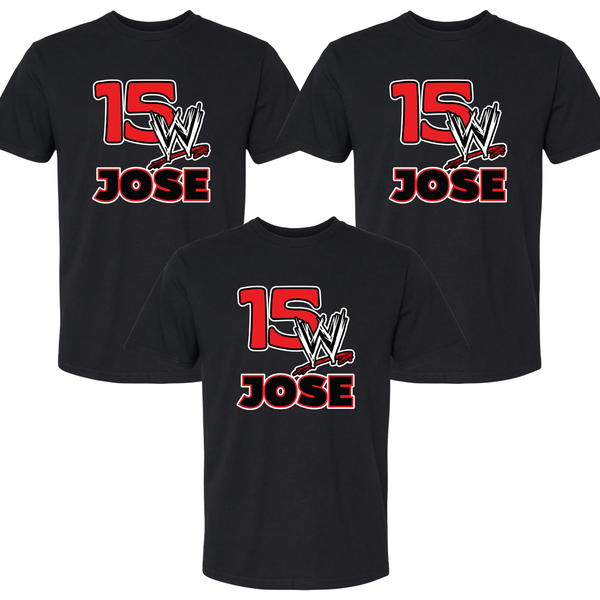 Custom Wrestling Birthday Tee