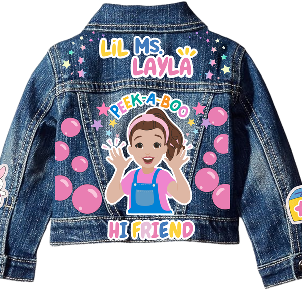 Ms Rachel Jean Jacket - Ms Rachel Denim - Personalized Denim Kids Jacket