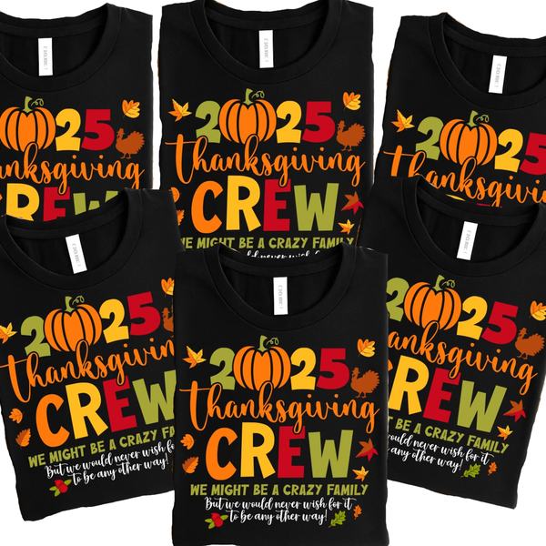 Thanksgiving Crew Family Matching Shirts 2025