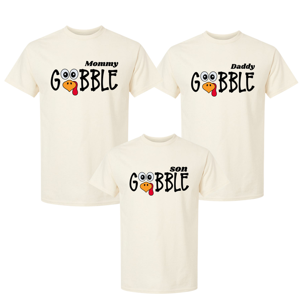 Thanksgiving "Gobble" Crew Family Matching Shirts 2025