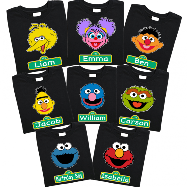 Sesame Street Family Birthday Custom T-shirts